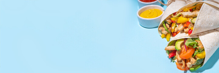 Wrapped sandwich burrito or shawarma