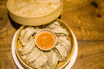 Nepali style steamed Tibetan Momo Dumplings