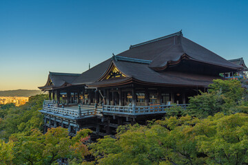 Naklejka premium Kiyomizudera stage scenery in Kyoto, Japan