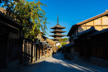 Obraz premium 京都の法観寺にある五重塔