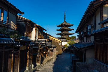 Fototapeta na wymiar 京都の法観寺にある五重塔