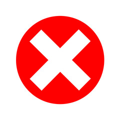 Obraz premium Round Cross Mark Symbol with Transparent Background