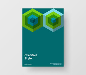 Premium geometric pattern booklet illustration. Creative presentation A4 design vector concept.