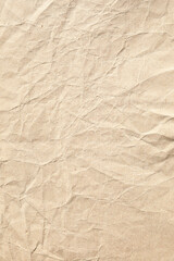 Fototapeta na wymiar Brown macro vertical crumpled paper texture