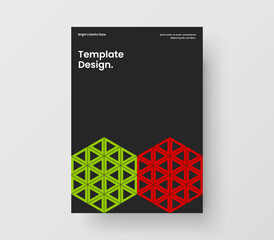 Original geometric shapes brochure layout. Modern journal cover vector design illustration.