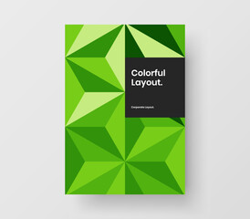 Original banner vector design layout. Isolated geometric hexagons company brochure illustration.