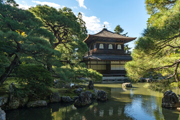 京都の銀閣寺の風景