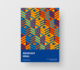 Colorful corporate brochure design vector illustration. Creative geometric pattern poster concept.