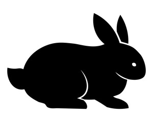 Silhouette of rabbit. Vector illusttrationof pet.