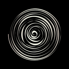 Pastel gradient decorative spiral. Vector illustration.	