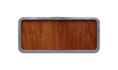 Wooden board with metal edge