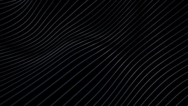 Blue and white abstract wavy and curvy lines pattern seamless loop copy space background animation.