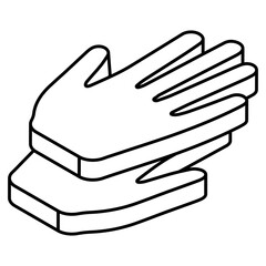 Modern design icon of gloves