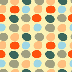 Fashionable seamless pattern with abstract shapes. Hand-drawn simple shapes. Abstract modern vector illustration. The texture of the stamp.