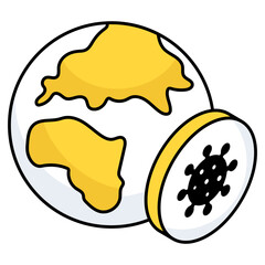 Modern design icon of global healthcare 