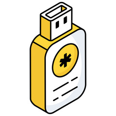 Premium download icon of medical usb
