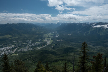 View on Fernie from the mountains