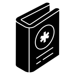 A unique design icon of medical book
