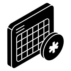 A unique design icon of doctor appointment