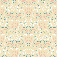 Abstract seamless pattern with openwork ornament. Floral ornamental texture. Decorative arabic vector pattern. Vintage mosaic for design tile, card, invitation, wallpaper, wrapping paper, fabric