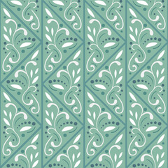 Fototapeta premium Abstract seamless pattern with openwork ornament. Floral ornamental texture. Decorative arabic vector pattern. Vintage mosaic for design tile, card, invitation, wallpaper, wrapping paper, fabric