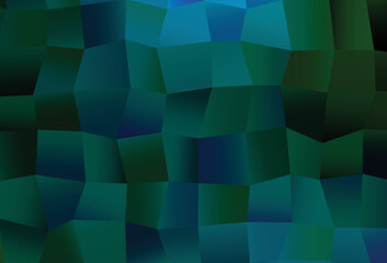 Dark Blue, Green vector layout with rectangles, squares.