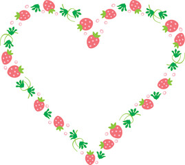 メッセージカードに使えるフレーム 枠 フルーツのイラスト