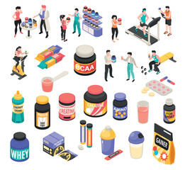 Sport Nutrition Icons Set