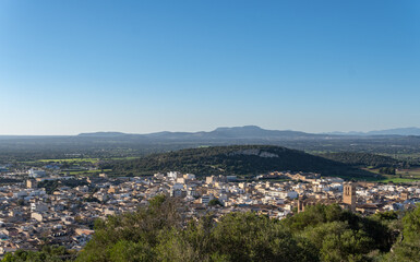 Fototapeta premium Aerial view of the town of Felanitx