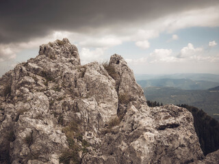 Beautiful landscape in the Bucegi Mountain part of the Carpathian Mountains of Romania.