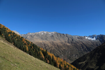 Obraz premium Landschaft in den Pitztaler Alpen, Österreich im Herbst