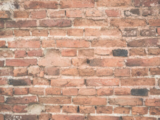 Red bricks wall pattern. Brick wall background texture.