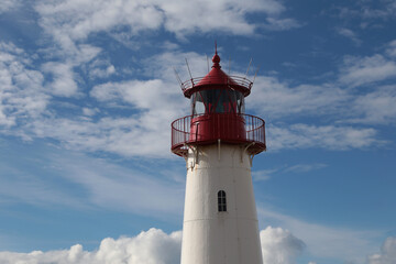 Leuchtturm auf der Nordsee Insel Sylt im Herbst