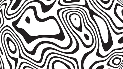 Black and white line pattern abstract background texture. Curvy and wavy backdrop.