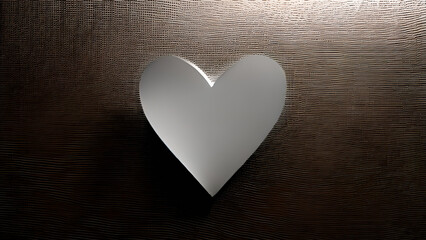 Obraz premium white heart on a surface