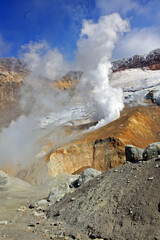Mutnovsky volcano in Kamchatka Peninsula, Russia