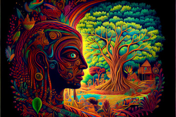 Generative AI abstract render of an intoxication