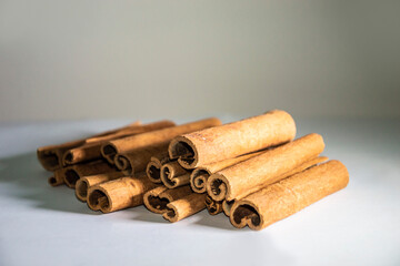 Cinnamon bark sticks, indonesia.