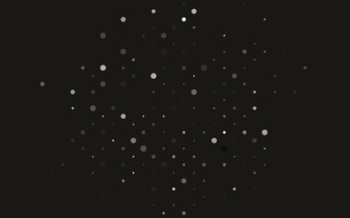 Light Black vector cover with spots.