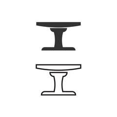 Table icon. Table set line and background vector ilustration.