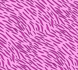 Full seamless tiger and zebra stripes animal skin pattern. Pink fuchsia texture for textile fabric print. Suitable for fashion use.