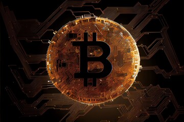 Bitcoin cryptocurrency. Generative AI