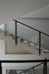 Aesthetically photographed hotel stairs in Bandung