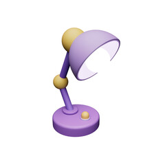 High quality 3D rendering of table lamp.