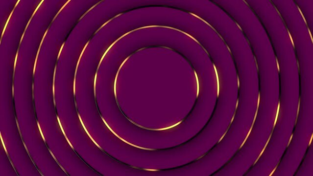Elegant purple background with round shapes and gold frame