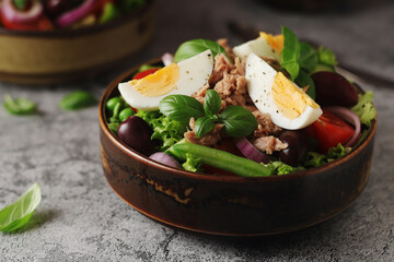 Nicoise salad - traditional French dish	