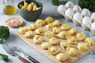 Tortellini - dumplings typical dish from Italian cuisine	