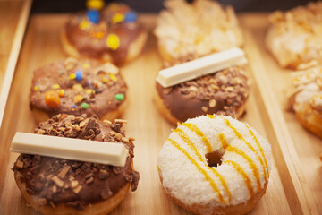 Delicious sweet pastry, cake, cookies for a festive Christmas table