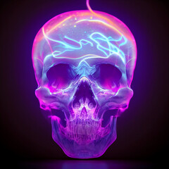 Colorful skull illustration
