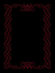 Vintage ornament frame vector editable color